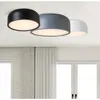 Plafonniers LED E27 rond moderne lampe luminaire nordique bureau à domicile salon chambre éclairage en aluminium