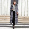 Winter Coat Women Red Loose Long Down Cotton Jackets Korean Fashion Slim Thick Warmth Päls huva Parkas Feminina N86 240106