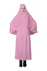 Vêtements ethniques 2pcs Eid Ramadan Femmes musulmanes Overhead Niqab Burqa Hijab Robe Khimar Caftan Prière islamique Vêtement Robe arabe Abaya Ensemble