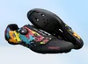 Fietsen Schoenen Mode Graffiti Stijl Schoenen Heren Outdoor Zelfsluitende Fiets MTB Cleat Ademend Ultralight Racefiets SPD3399362