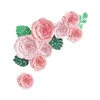 Decoración de fiesta DIY Kit de flores de papel Pastel Rosa Naranja Crema Nupcial Baby Shower Boda 100 días PO Telones de fondo