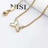 Nooit vervagen 18K vergulde luxe merkontwerper hangers kettingen kristal roestvrij staal letter choker hanger ketting ketting sieraden accessoires geschenken