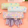 Cute Love Pencil Case Girls School Pouch Large Capacity Box Colourful Stationery Bag Pen Students