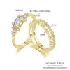 Piccolo anello piccolo set per donne color oro zirconi cubico anelli di dito midi di nozze accessori per gioielli per il matrimonio kar229