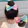 Accessoires pour cheveux enfants princesse maille mignon nœud papillon pinces à cheveux dessin animé rose doux côté pince mode épingle à cheveux enfants