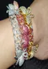 Cuban Link Farfalla Cavigliere Donna Ghiacciato Catena da tennis Gamba Bracciale Cavigliera da spiaggia Bling Strass Moda Hip Hop Piedi Gioielli A5859561