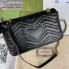 10A Marmont Medium Echtleder Designer Damen Messenger Bags Schultertaschen Umhängetasche Geldbörse Unterarmtaschen 31 cm mit Box L017