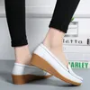 Women Flats Fashion 4.5 CM Heels Women Genuine Leather Shoes Plus Size Moccasins Woman Shoes Casual Slip On Nurse Women Loafers 240106