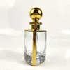 Arabic attar bottle display golden decanter bottle glass perfume for oudh