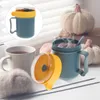 Geschirr Kunststoff Servierutensilien Müslibecher Frühstückssuppe mit Deckel Tragbarer Löffel Milch Mikrowelle Kind