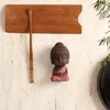 Chá animais de estimação porcelana estátuas de buda pequeno monge zen meditação figuras presente criativo casa de chá decoração