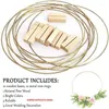 Dekorativa blommor 10st 12in Metal Floral Hoop Centerpiece With Stand for Table Macrame Gold Wreath Ring Decorations