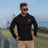 Mode Gestrickt Mit Kapuze T-shirt Männer Pit Streifen Slim Fit Dünne Pullover Herren Langarm Pullover Knittwear Männer Casual T shirt 240106