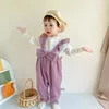 Kledingsets Lente Herfst Koreaanse 2024 Baby Meisjes 2 STUKS Leuke Mode Recreatieve Elastische Taille Strik Sling Baby Broek Zachte geboren Meisje Shirt