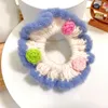 Hair Accessories 1pc Cute Style For Girls Headband Boutique Hand-woven Wool Large Curls Colorful Flowers