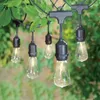 Strings 15-Count Shatterproof Edison Bulb Outdoor String Lights With Black Wire Garden Christmas