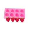 Stampo per cottura alla fragola Stampo in silicone per cupcake 3D Stampo per fragola Stampo per fondente in silicone per fragola per Topper fai da te Decorazione torta al cioccolato 122180