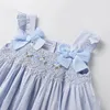 Set di abbigliamento 2 pezzi Set di vestiti spagnoli per neonate per bambini, ricami fatti a mano, abiti smocked con pantaloni, neonati, bambini, abiti da boutique