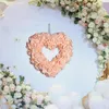 Decorative Flowers Valentine's Day Love Wreath Spring Rose Heart Shaped Ceiling Hanger Garland Floral Artificial Decor For