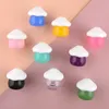 300pcs Mini Frasco de Creme em Forma de Cogumelo Recipiente de Maquiagem para Viagem 10g Frascos de Bálsamo Labial Transparente Vazio com Tampas Frasco de Armazenamento de Cosméticos