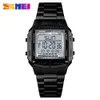 Skmei Montre 1381 Men Digital Digital Stail Steel Watch Watch Date Alarm Luminous Countdown 2023 Best Sport Watch for Men