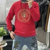 Pullover Herren Dragon China-Chic Neue Hoodies Diamant Design Plüsch Outwear Top Langarm Pullover Männliche Kleidung