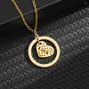 Pendentif Colliers Acier inoxydable Charme en forme de coeur Collier pour femme Mode Noël Saint Valentin Cadeau Protecteur Bijoux Accessoires