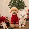 中程度の中型の犬用のクリスマス2フィートのセーターウォームニットセーター秋と冬の猫の服240106