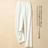 Pantalon kaki taille haute pour femme, costume féminin, mode coréenne, drapé Simple, ample, droit, décontracté, printemps et été 2024