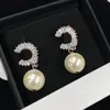 Lyxiga pärlörhängen designer älskar charm örhängen mode guld 18k pläterade örhängen smycken