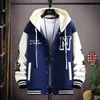 Модная бейсбольная форма с капюшоном в стиле хип-хоп, легкая спортивная куртка унисекс, мужские куртки-бомберы, осеннее пальто с принтом букв 240106
