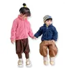 Jackets Children's Autumn And Winter Standing Collar Plush Jacket Warm Cotton Thickened Comfortable Top