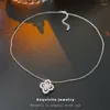 Pendant Necklaces Internet Celebrity Zircon Flower Necklace European And American Niche Clavicle Chain Sweater Women