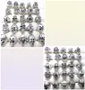 Lot en vrac entier 100 pcs Styles Top Mix Crâne Anneaux Squelette Bijoux Men039s Cadeau Fête Faveur Hommes Biker Anneaux homme bijoux MARQUE 8361779