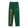 American Street Fashion Brand Letter Casual Sports Guard-broek Heren en dames losse handdoek geborduurde bontlus