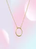 Einfache Kreis-Anhänger-Halskette Eternity-Halskette Karma Infinity Silber Gold Minimalistischer Schmuck Halskette Zierlicher Kreis 5193101