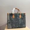 24ss kadın totes çanta denim el çantası lüks tasarımcılar shouder crossbody messenger bayanlar alışveriş için seyahat çanta