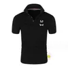 men's polo summer golf fashion brand rabbit print men's lapel short sleeved man polo collar t-shirt