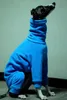 Hundkläder Whippet Polar Fleece Turtleneck Four Legged Jacket Blue Italian Greyhound Winter Clothes