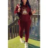 Survêtement sportif causal femme deux pièces ensembles vestes à capuche et pantalons 2 pièces ensembles vêtements de sport Joggers costumes ensemble Sweatershirts pantalons vêtements