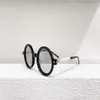 Fashion zonnebrilmonturen Hoogwaardig Duits nichemerk KUB rond acetaatframe vintage bril optische lens op sterkte3247