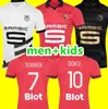 Rennes 23 24 Stade Rennais FC Soccer Jerseys Terrier Bourigeaud Doku Guirassy Gouiri Mawavinga Santamaria Aguerd Niang 2023 2024 Maillots de Foot Men