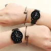 Designer-Cartres-Armband, koreanische Uhr, Damen-Studenten-Edition, Modetrend, Genjuku-Stil, personalisierbar, schlichtes Schwarz-Weiß-Paar, ein Paar nicht mechanische Uhren