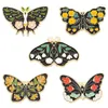 Brooches Badge Buckle Enamel Pins Butterfly Brooch Denim Jackets Backpack Lapel Pin Natural For Women Men Cartoon Accessories Gift