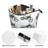 Sacs à cosmétiques vert Dirt Bike trapézoïdal Portable maquillage sac de rangement quotidien étui pour voyage bijoux de toilette