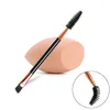 Pinceaux de maquillage HEALLOR Sliver Gold Brosse à sourcils Spoolie et sourcils coudés Outils de beauté pour les yeux