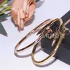 Designer Cartres-armband Creatieve nagelarmband voor mannen en vrouwen Japanse Koreaanse versies eenvoudig gepersonaliseerd 18k goud roos nichemode veelzijdig