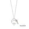 Vänligen återvänd till New York Heart Key Pendant Original 925 Silver Love Halsband Charm Women Diy Charm Jewel Gift ClaVicle Chain High End Brand Designer