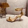 Gianvito Rossi Sandals Designers Shoes äkta läder Zip Stiletto Heel Rom Womens Dress Shoes Fashionable Bekväm 10,5 cm High Heeled Designer Sandal