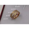 Designerring Ny två-linjes sandkvarnande rosguldpar par liten fingerkoreansk version av mode första smycken
